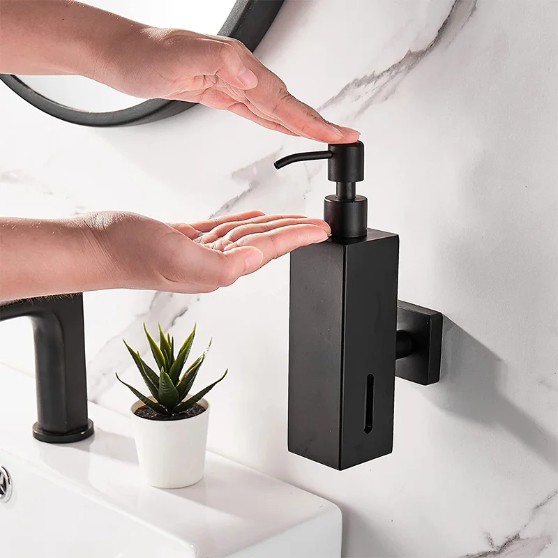 Wall Mounted Soap Dispanser Stainless Steel Soap Dispensers Detergent Kitchen Cleaner Pump Bottle Bathroom Wall Dispenser soap dispenser