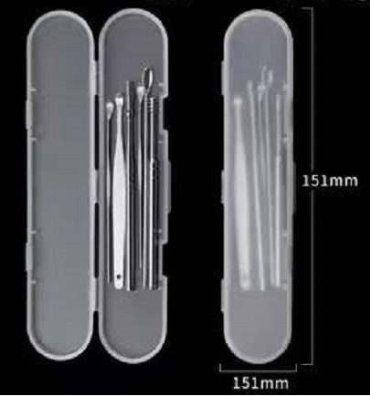 6PCS Ear Cleaner Wax Removal Tool Earpick Sticks Earwax Remover Curette Ear Pick Cleaning Ear Cleanser Spoon Health Care