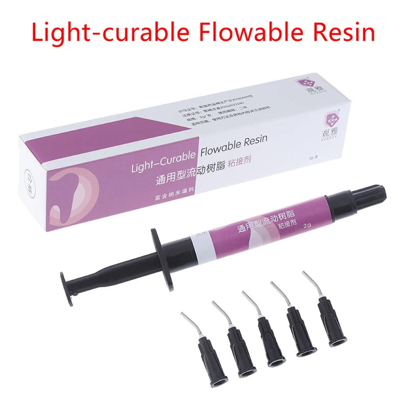 

1set Light-curable Flowable Resin Fluid Flow Light Curing Resin Composite Resin Oral Dental Materials