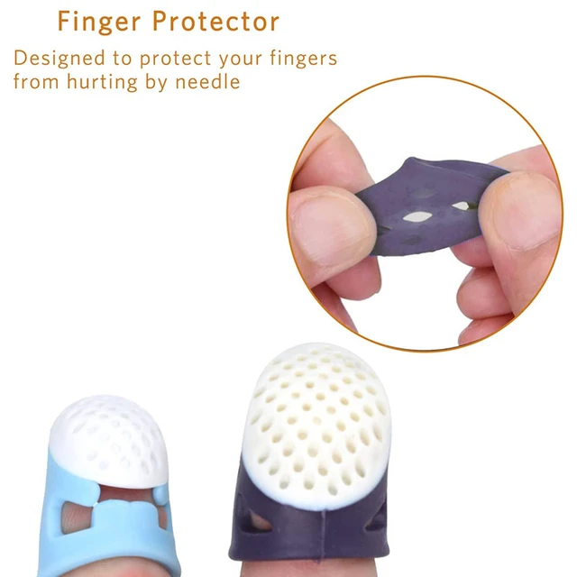 Dedales de silicona antiadherentes, Protector de dedos, dedal de aguja de  trabajo manual, cubierta de protección antideslizante para herramientas de  costura, bricolaje - AliExpress