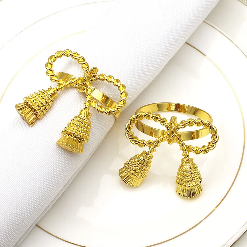 

1pcs Napkin Rings Fashion Gold Bowknot Napkin Buckle Wedding Party Festivals Home Restaurant Dinner Table Metal Napkin Holder
