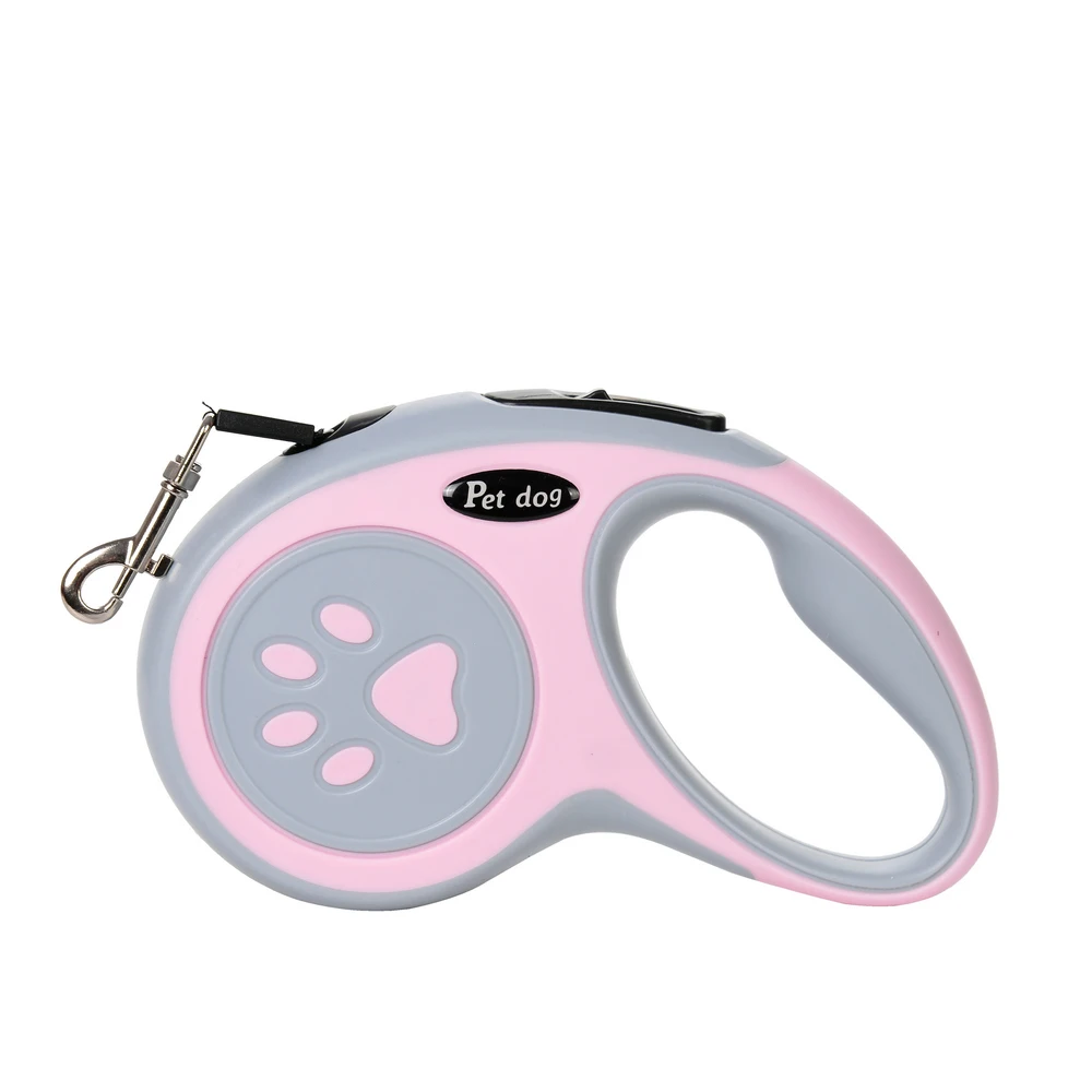 Retractable Pet Leash with One-Button Lock and Non-Slip Handle