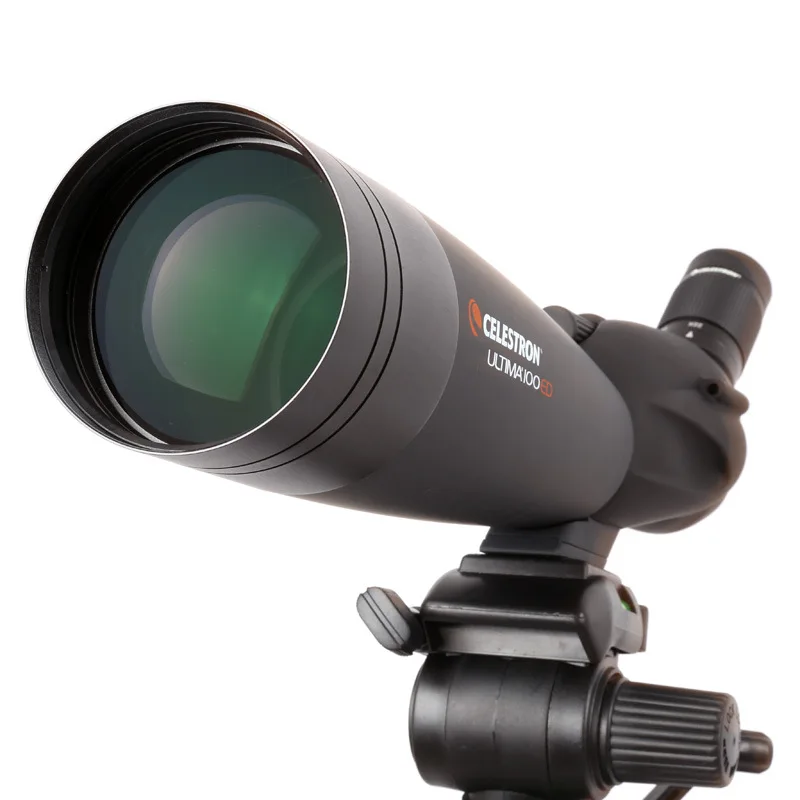 

Celestron Ultima 100 ED High Power Angled Spotting Scope 22-66x Zoom Telescope Multi-coated Optics For Bird Watching, Wildlife