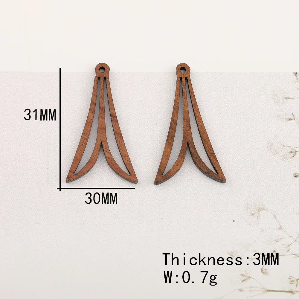 Cordial Design 50Pcs Earrings Pendant/Natural Wood/Geometry Shape/DIY Accessories/Hand Made/Jewelry Findings & Components/Charms - cordial