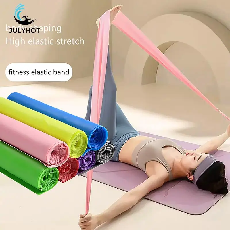 1Pc 150Cm Yoga Pilates Stretch Resistance Band Esercizio Fitness Band Training Esercizio Elastico Fitness Gomma Gomma Gomma Naturale Palestra