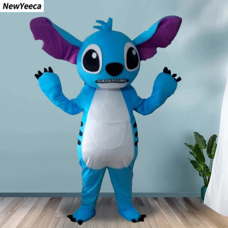 thumbnail image 1 of Nuevo disfraz de mascota de Lilo y Stitch en azul y rosa, personaje de dibujos animados de Disney, disfraz publicitario, fiesta de carnaval, disfraz de animal para adultos, 1 of 5