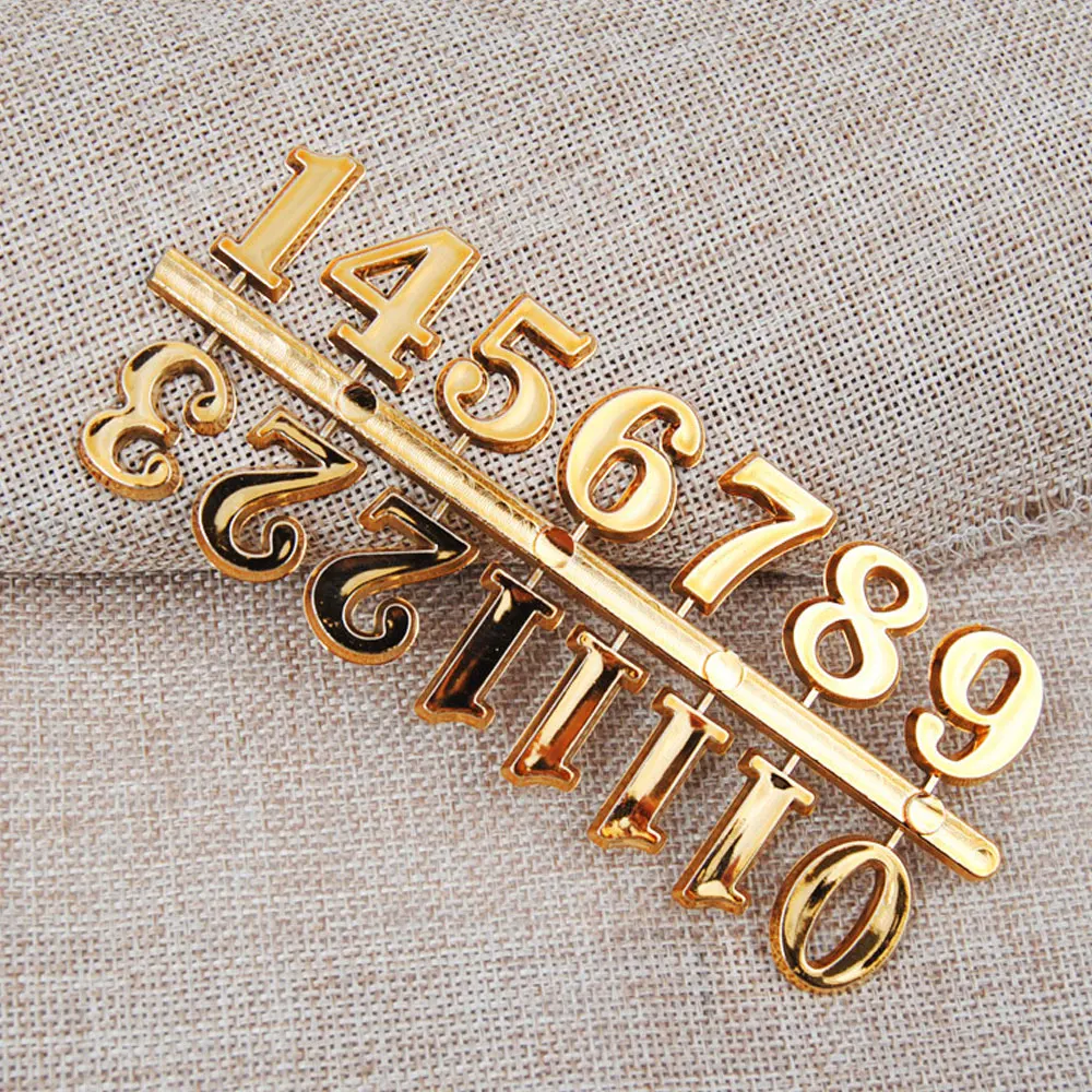 Handmade Material Restore Digital Repair Tools Clock Accessories Arabic Number Quartz Clock Parts 1Set