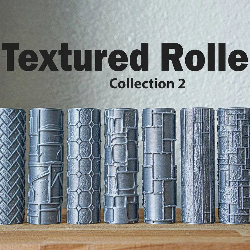 Terrain Texture Roller For DND & RPG - Cobblestone Design For Foam & Clay, Tabletop Scenery Building, AS744-C