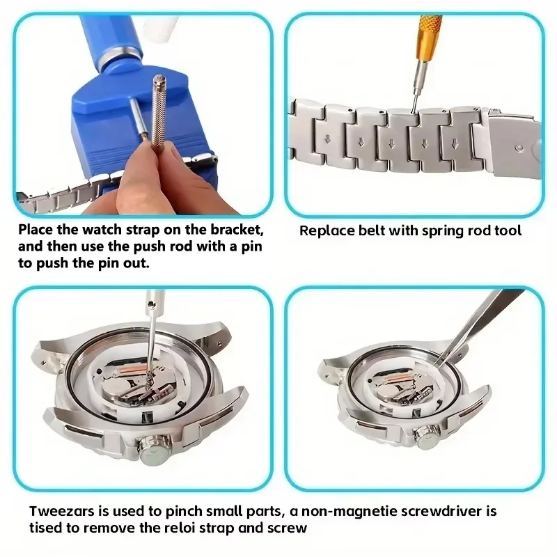 Comprehensive 147-Piece Professional Watch Repair and Maintenance Kit