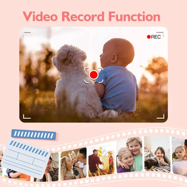 Kids Selfie Digital Camera Birthday Toy Gift with 1080P Video 32GB Card For 3-12 Year old Child Gift 2