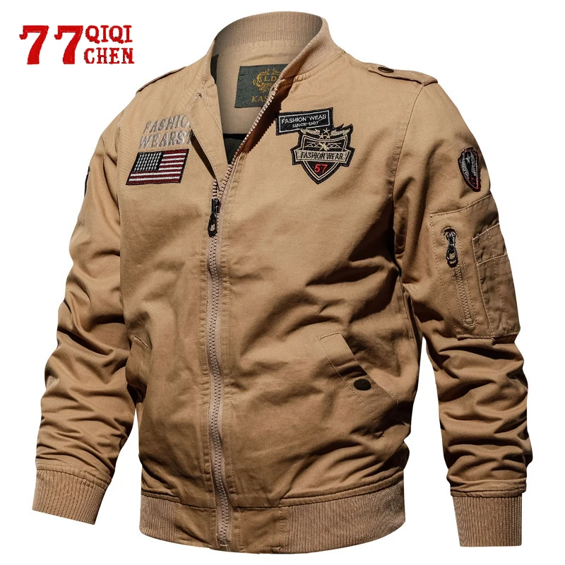 

Tactical Jacket Men Autumn Cotton Bomber Jacket Coat Men Casual Air Force Flight US Army Spring Outwear Size 4XL Chaqueta Hombre