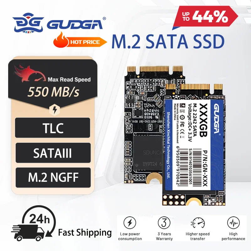 【新品未開封】GUDGA SSD 1TB m.2 2242 SATA GUDGA SSD 2242 M2 NGFF SATA SSD 1TB 128GB 512GB SSD M2 2242