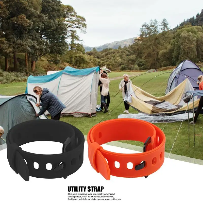 

Utility Strap With Clip Clutch Tension Straps Rubber Cargo Strap Compact High Strength Utility Strap For Flashlight Air Pump
