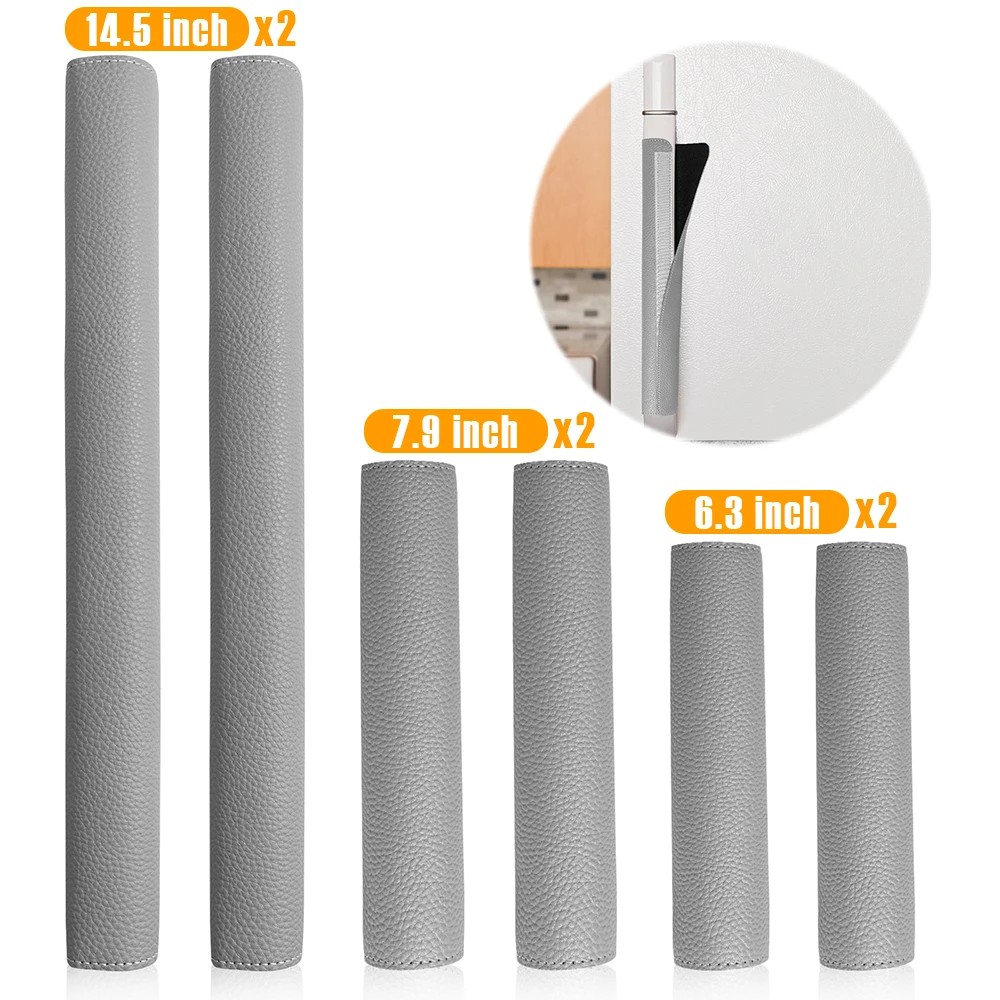 6Pcs Refrigerator Door Handle Covers PU Leather Oven Microwave Door Handle Protector with Adjustable Buckle Gloves door handle covers