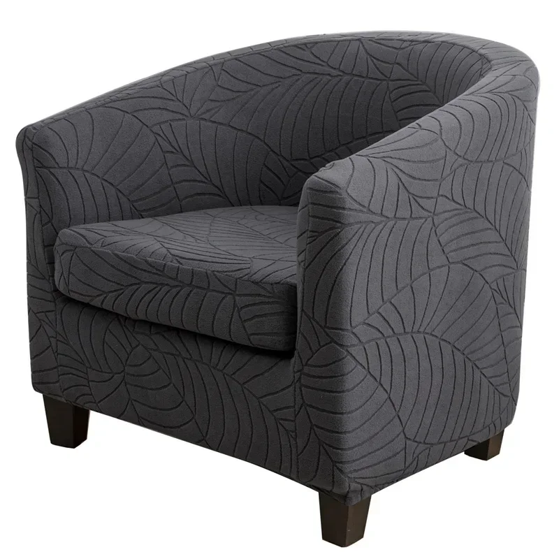 Leaves Jacquard Tub Chair Cover Image 10
