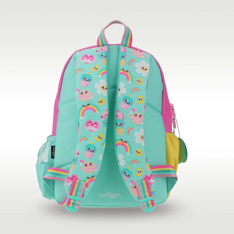 Australia Smiggle Original Children's Schoolbag Girls Sunflower Shoulder Backpack Kawaii 3-7 Years Bags Name Card 14 Inch
