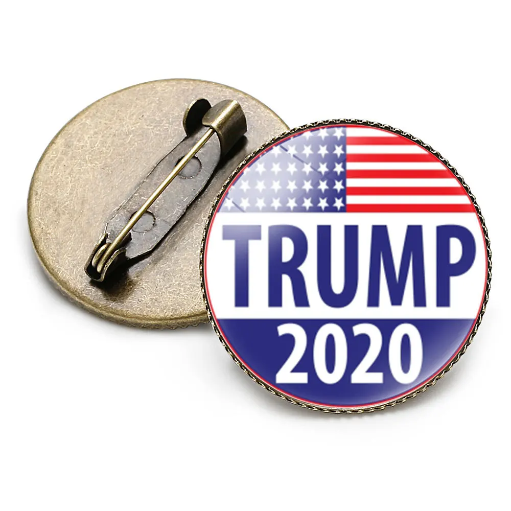 

Custom 2024 Trump badge US presidential election medal Donald Trump brooch Pin Trump time gem badge Button for collection