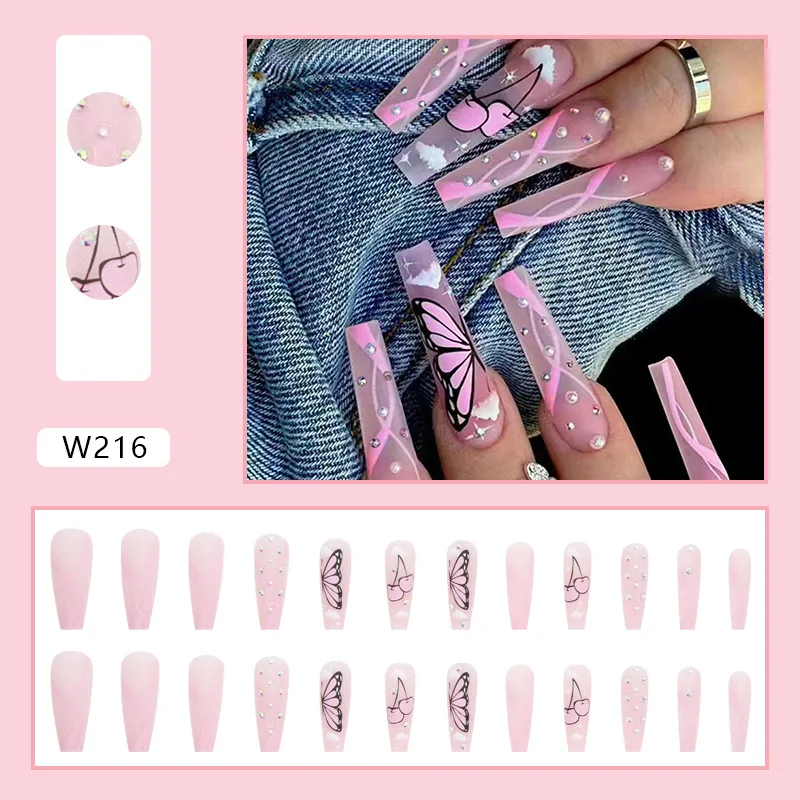 Buy Secret Lives Acrylic Press on Nails Artificial Designer Nails Extension  Glossy Cream and Green Color Cute Kitten Design 24 pcs Set with Glue Sheet  Online at Best Prices in India - JioMart.