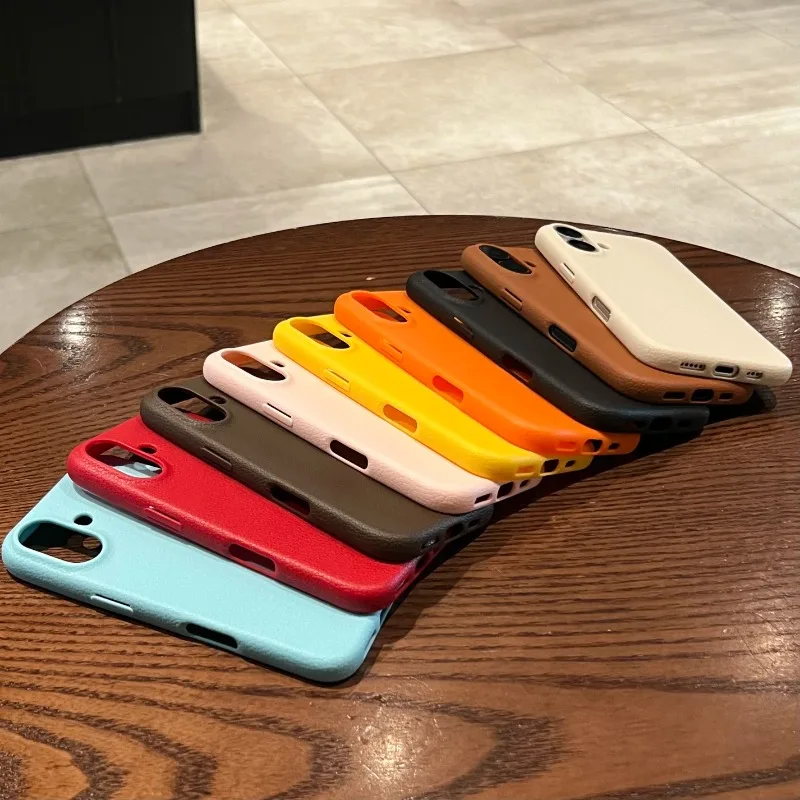 Elegant Leather Texture Shockproof Silicone Case with Lichee Pattern
