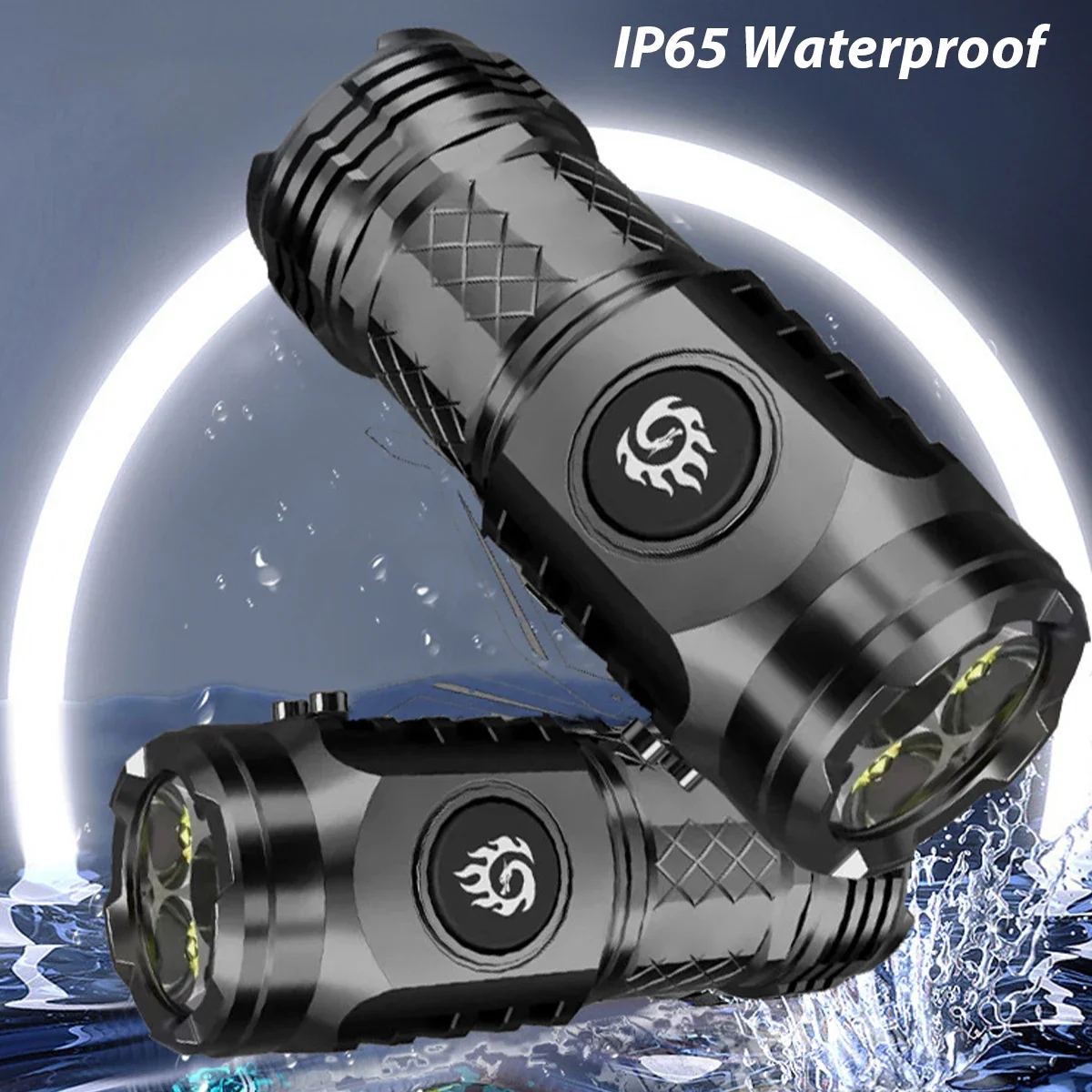 Description Picture 2 of itemHigh Quality 2000LM  LED Flashlight Built-in Battery USB Rechargeable Pen Clip Head Flashlight Waterproof Camping Hiking Torch