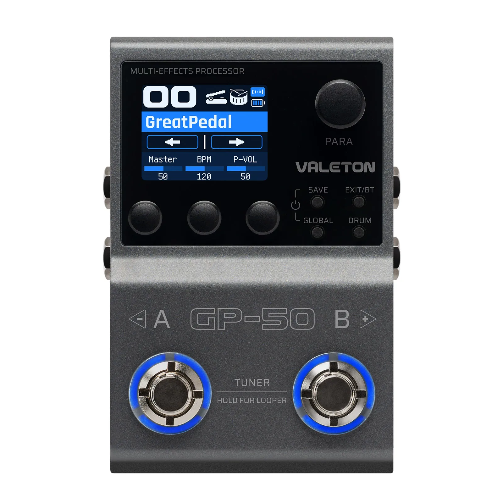 GP-50 Multi-Effects Processor for Guitar/Bass NAM & IR Loader with 100+ HD Effec