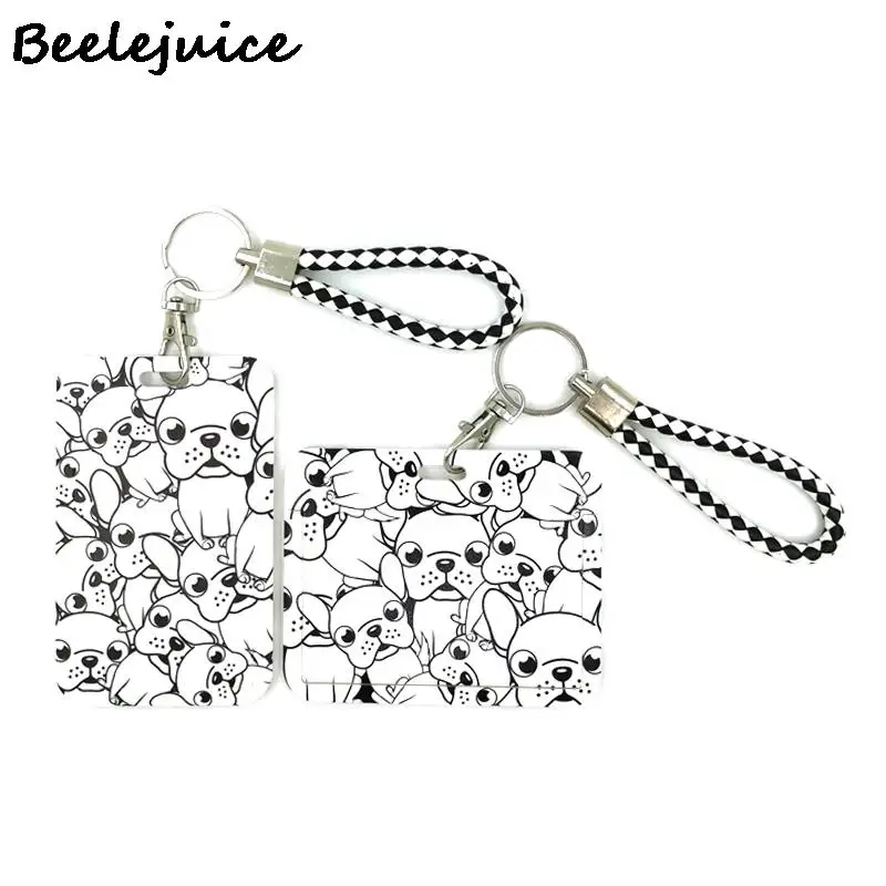 

Pug Dog hand Wristlet Keychain Lanyards Id Badge Holder ID Card Pass Gym Mobile Phone Badge Holder Key Strap Webbings Ribbons