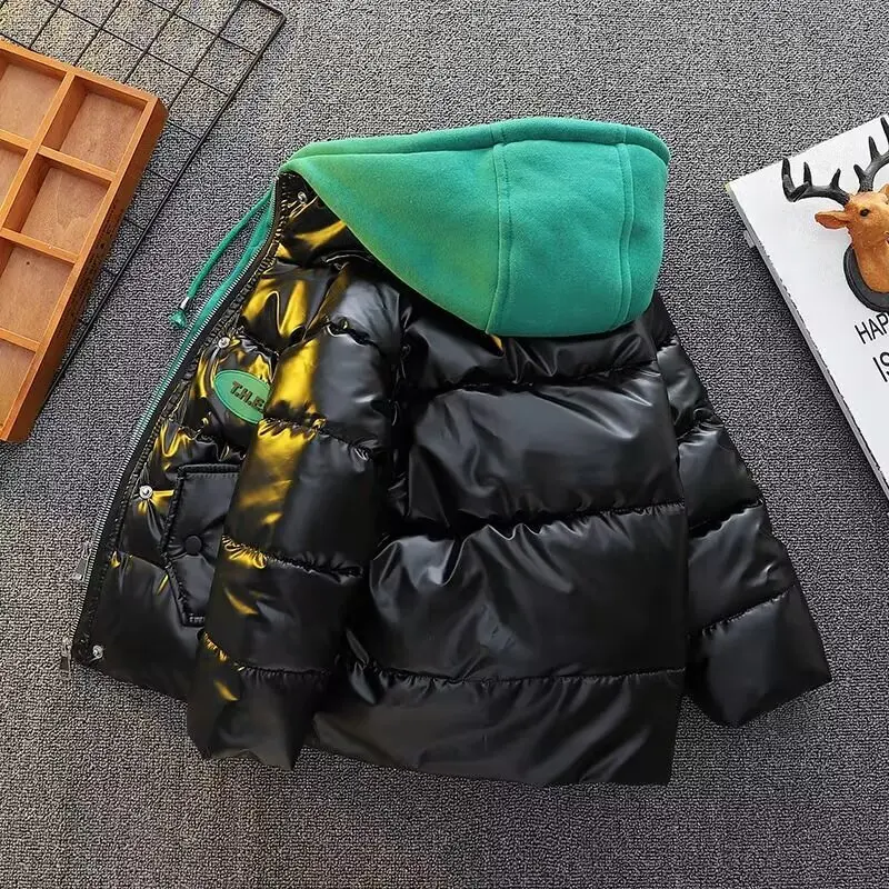 

Kids Winter Jacket For Boy Children'S Outerwear Baby Clothing Thick Long Coats Girls Hooded Snowsuit Children Glasses Overcoat