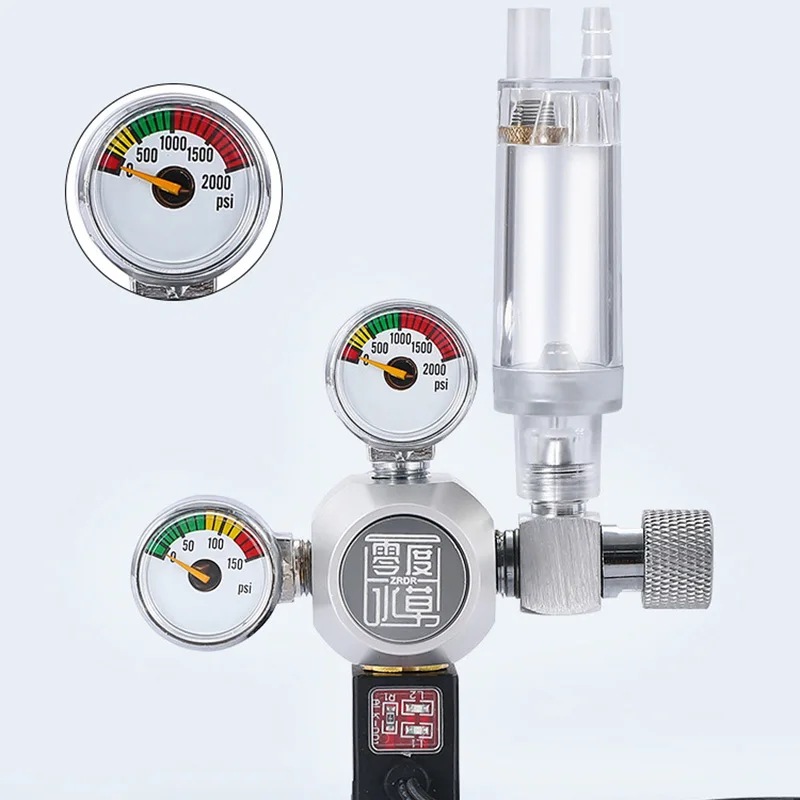 

Zrdr Co2 регулятор, измеритель давления, диоксид углерода, барботер, электронный цилиндр, аксессуары для аквариума, рыбалка