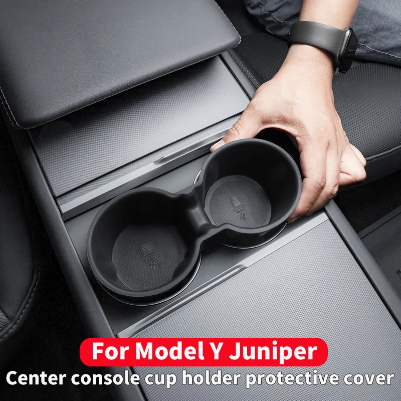 For Tesla Model Y Juniper center console cup holder, car cup limiter, cup holder protective cover, interior supplies 1