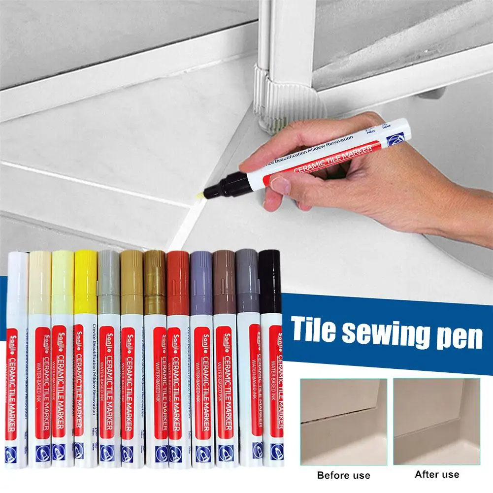 

Anti Mildew Waterproof Tile Marker Grout Pen Wall Seam Pen For Kitchen Toilet Floor Bathroom Decontamination Seam Repair Ma M0Z1