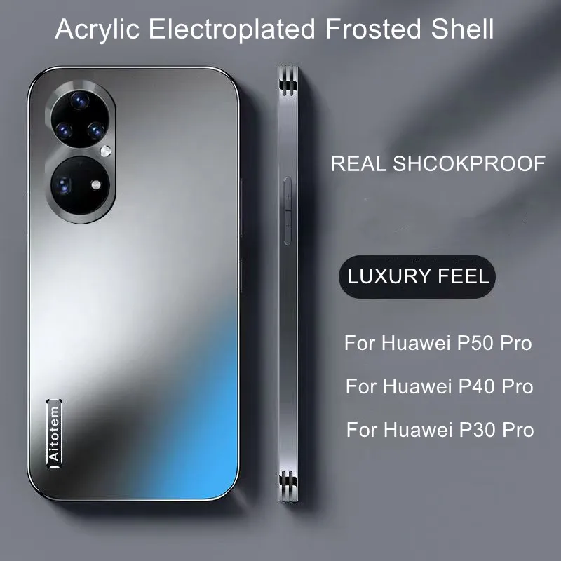 

Противоударный акриловый чехол для Huawei P40, P50, P30 Pro, прямой Гальванизированный чехол для Huawei Nova 9, 8, 7 Pro, защитные чехлы с полной защитой