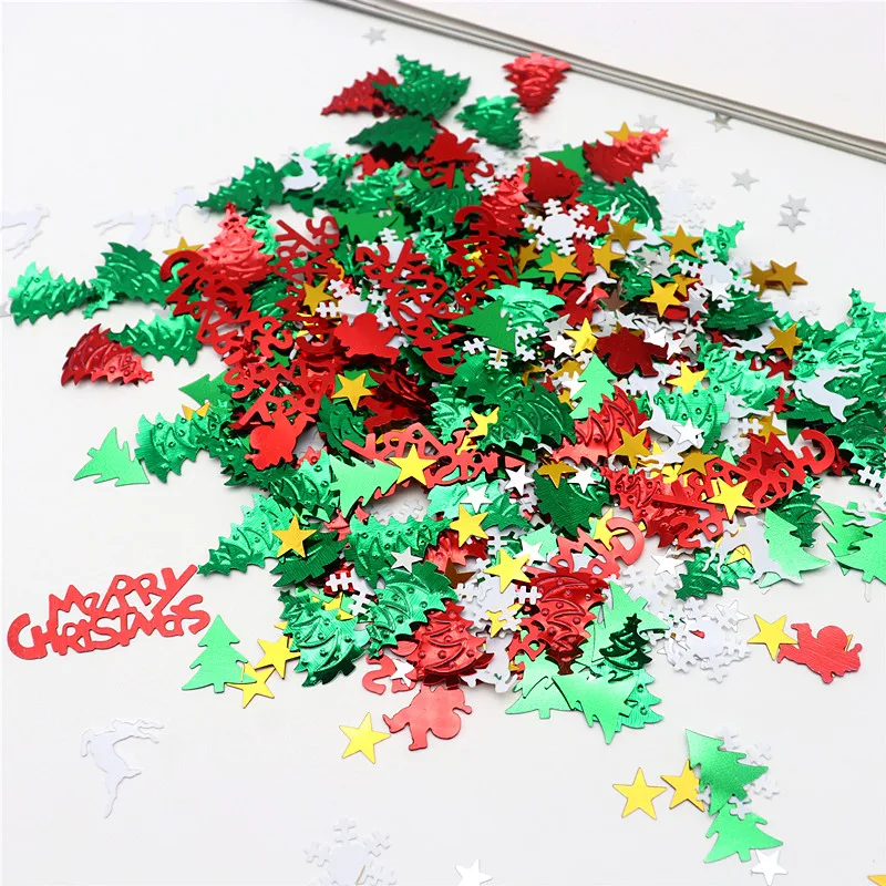 Sequins Accessories 10-20g Christmas DIY Sequined Elk Christmas Tree Pattern Multi-Size Garment Sewing Material Nail Art Accessories Art Decoration sequin embroidery accessories,nail art decor,sequin sewing accessories,sequins for crafts,sequins accessories