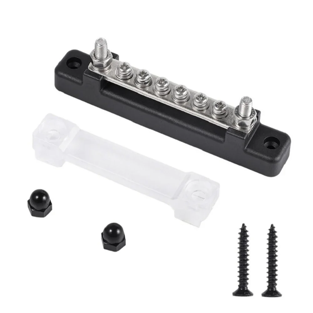 M6 12V Bus Bar 1/4 inch Power Distribution Block 150A Electrical Terminal Block Buss Bar for Truck Boat Car Camper RV