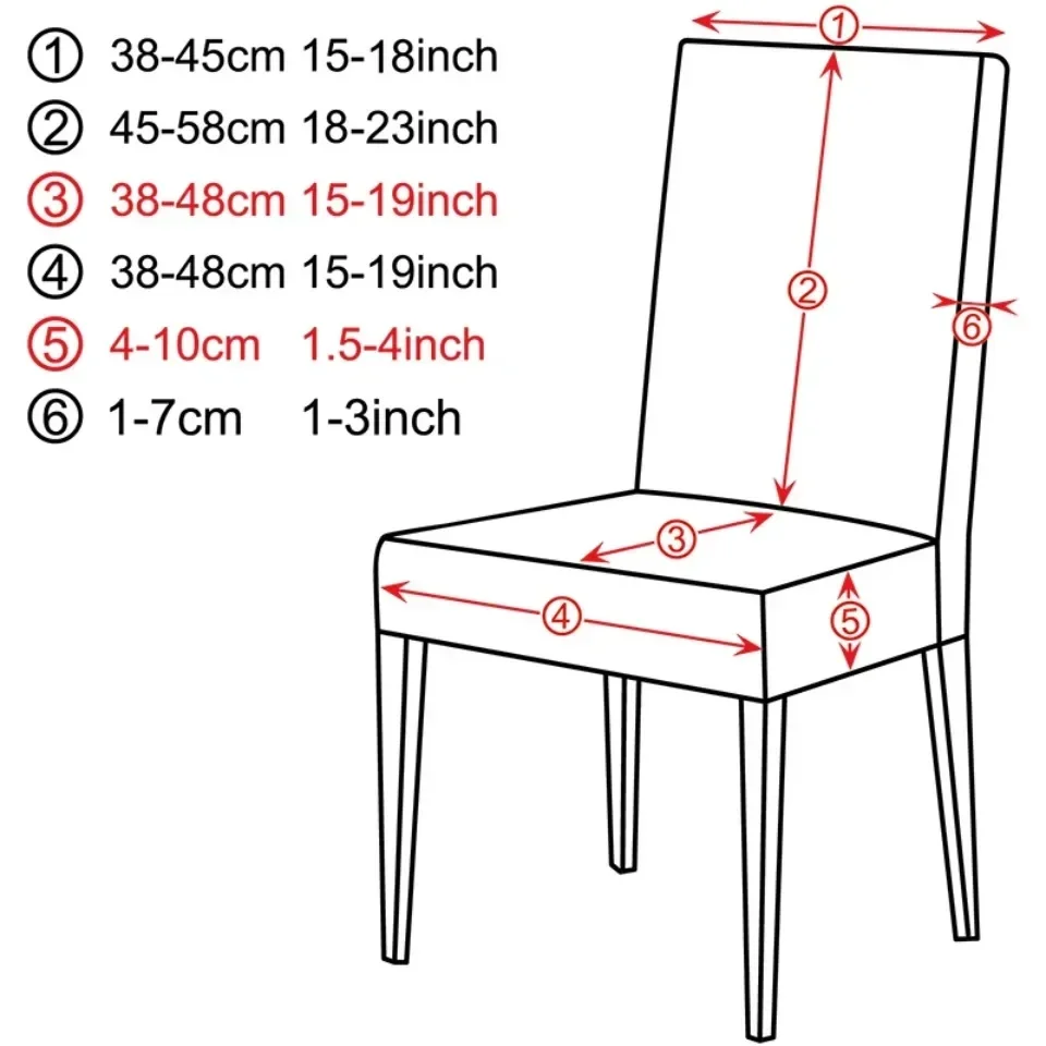 Description Picture 4 of itemElastic Covers for Chair  Universal Size Cheap Chair Covers Removable Washable Stretch Anti-wrinkle Easy To Install Chair Covers
