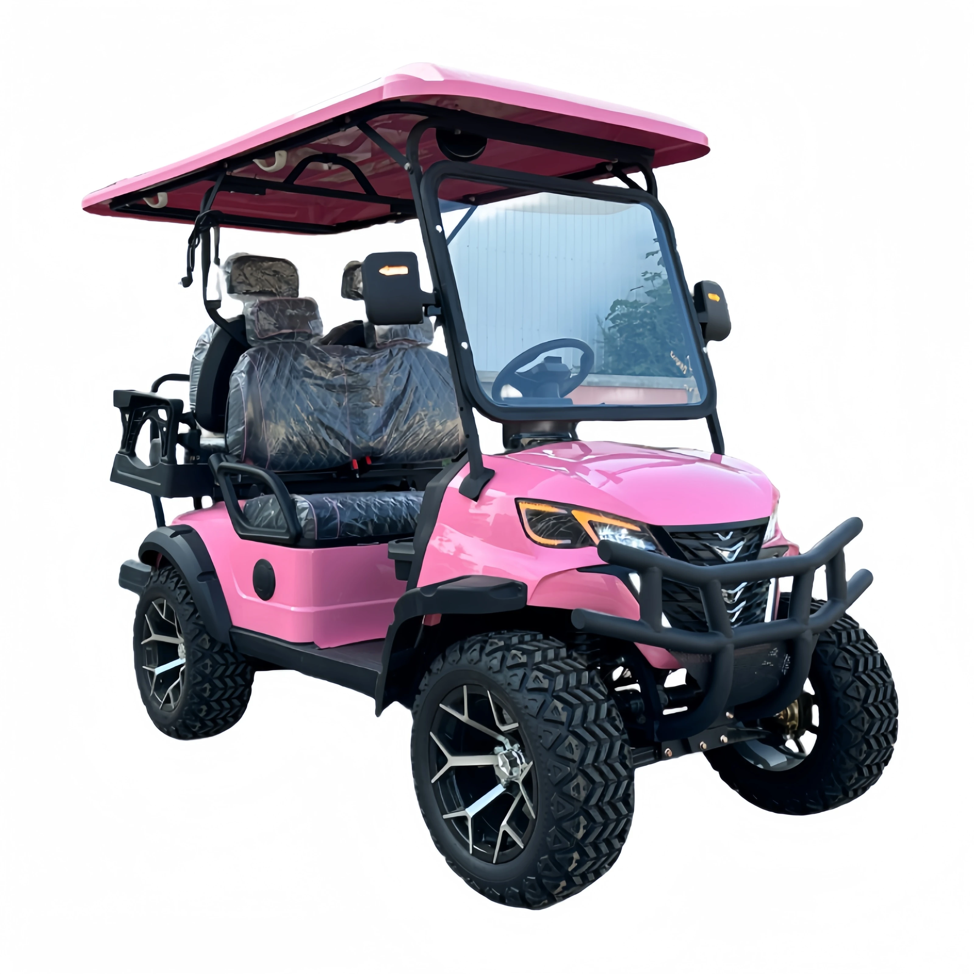 72V AC Motor Lithium Ion Battery 2 Seat Electric Utility Golf Cart Truck Vehicle with Aluminum Cargo Box