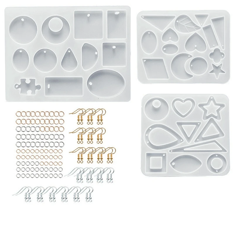 

Crystal Glue DIY Tool Handmade Set Kit Pen Holder Ashtray Earrings Pendant Jewelry Silicone Mold Combination Set Kit