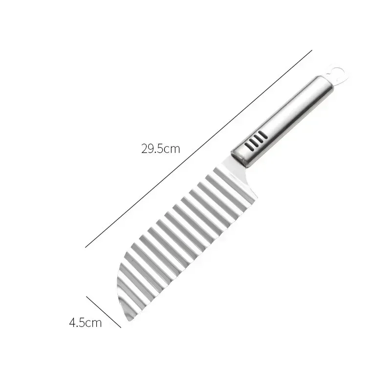 Hot Potato Chip Slicer Dough Vegetable Fruit Crinkle Wavy Slicer Knife Potato Cutter Chopper French Fry Maker Tools
