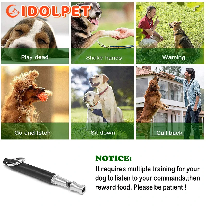 6 Pcs Ultrasonic Dog Training Whistles | Metal Whistles To Stop Barking & Recall Training