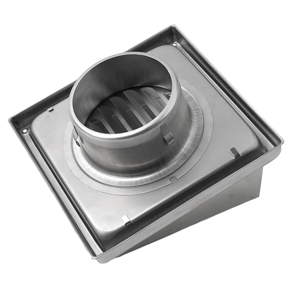 

Practical Air Vent Cover Part Wall 100mm 304 Stainless Steel Air Vent Extract Ducting Cover For Cooker Hood Silver