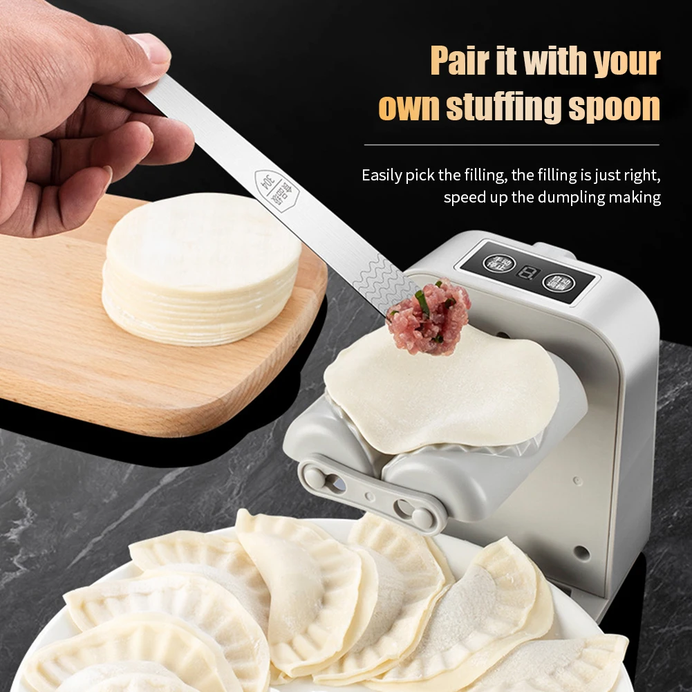 Se65ded5e8af74822b9d1114d251c44ffi Electric Dumpling Maker Fully Automatic Dumpling Debt Machine Pressing Dumpling Skin Mould Empanada Ravioli Mould Kitchen Gadget