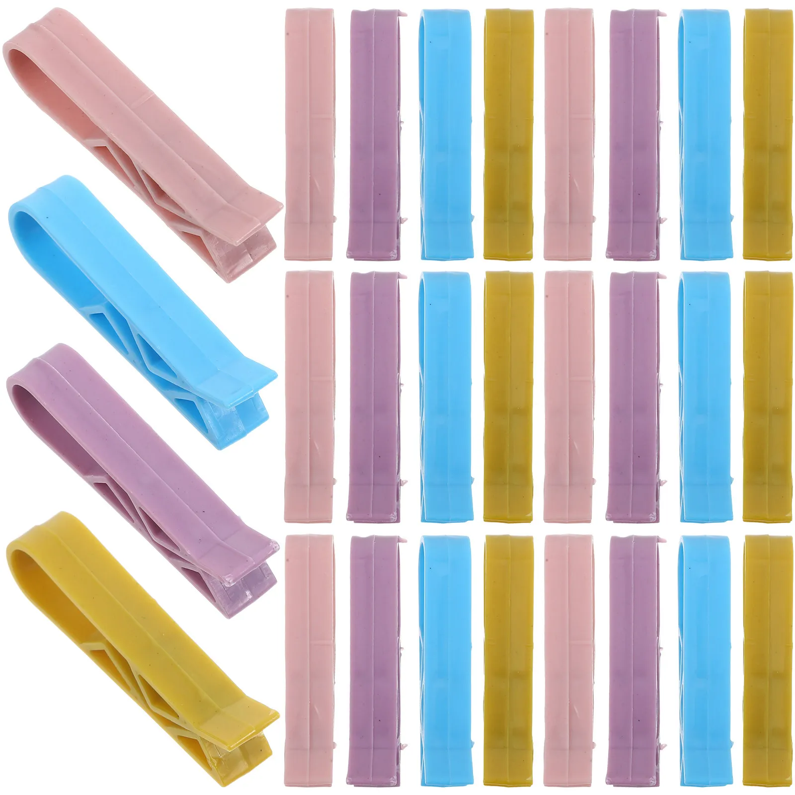 100Pcs 쓰레기 봉투 클립 쓰레기통 가방 클램프 가정용 주방용 플라스틱 쓰레기 라이너 고정 홀더
