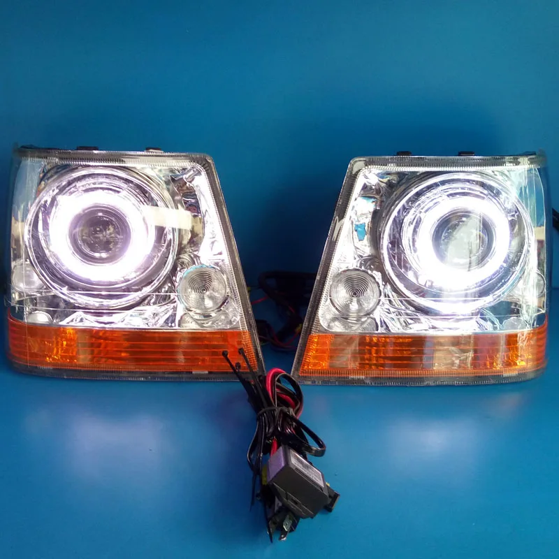 

LED DRL headlights For Jeep Grand Cherokee 2700 Bifocal Lens Xenon lamp turn signal assembly car accessories