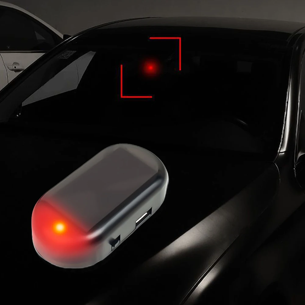 Solar Powered Car Fake Security Light 1-5PCS Blue/Red Light Simulated Dummy Alarm Flashing Imitation Lamp Wireless Signal Alarm security flashing light