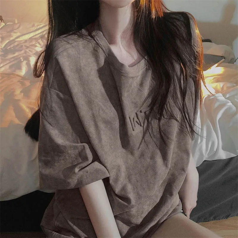 

Новая женская летняя модная простая полосатая хлопковая футболка с коротким рукавом