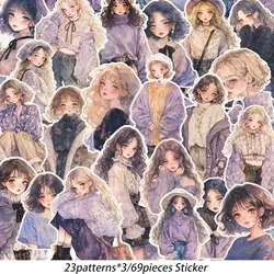 Girly Series: 84 - Piece Self - Adhesive Sticker Set for Creative DIY Crafts and Scrapbooking (A1503)