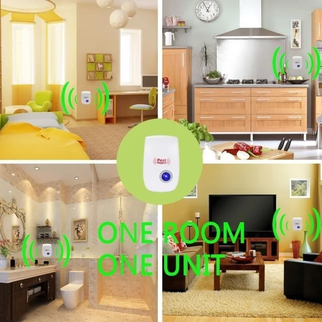 Elektronikus Ultrahangos Rovarriasztó Plug-In Védő Gépi Szoba Rovar Ultrahang Háztartási Szükségletek - Image 6