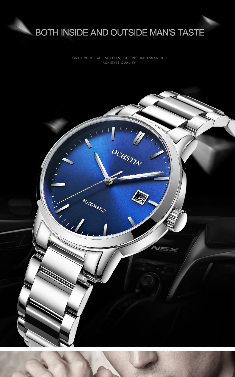 OCHSTIN Nuovo orologio da polso meccanico di lusso da uomo in acciaio inossidabile GMT Orologio da uomo automatico Hardlex di alta qualità Reloj Hombre 2022_voghion.com