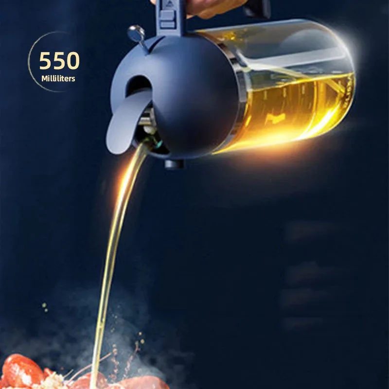 500ML 2 In 1 Oil Spray Bottle Kitchen Cooking Olive Oil Dispenser Dual-Purpose Outdoor BBQ Baking Soy Sauce Sprayer Accessories