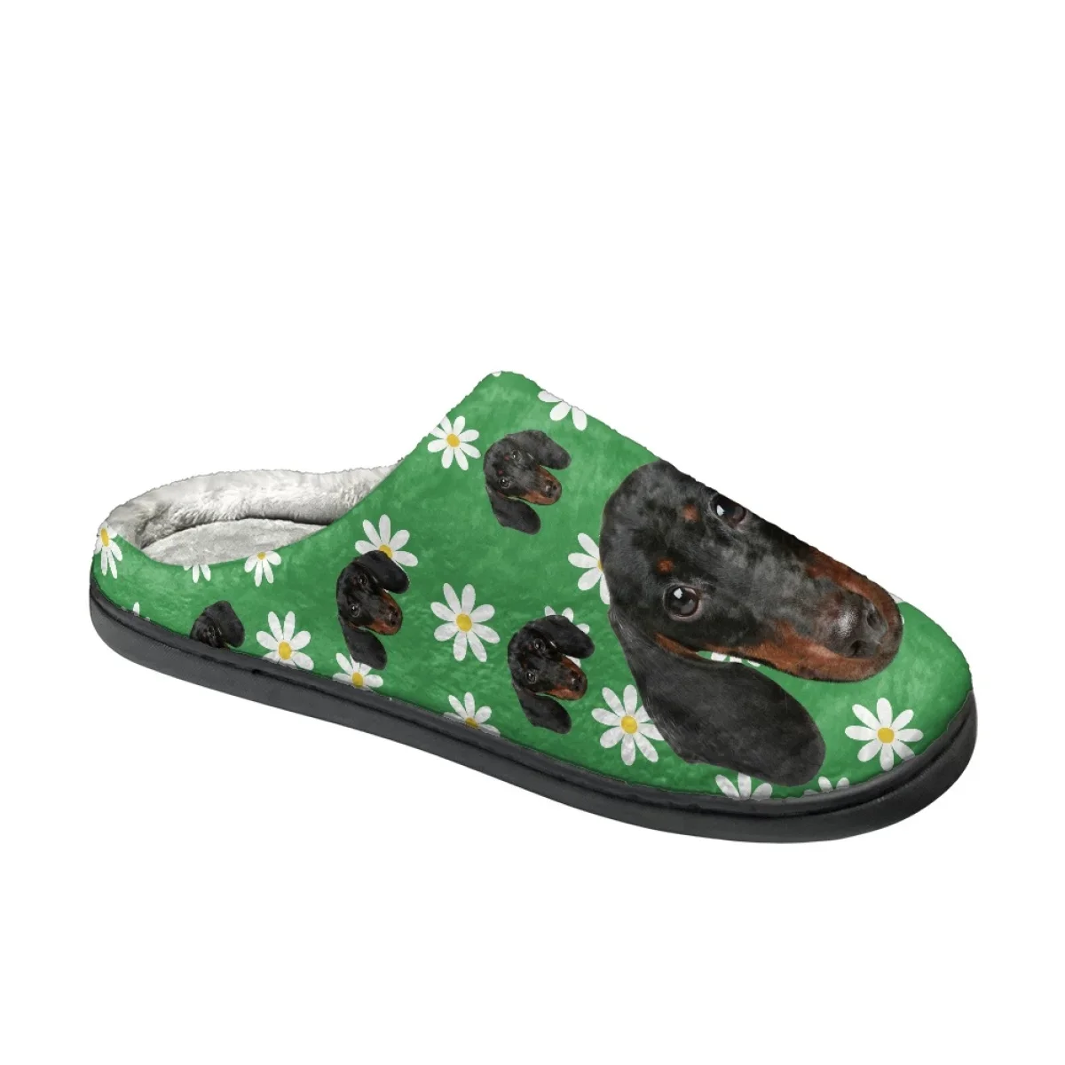 Fashion Dachshund Pattern Indoor Slippers Autumn Winter Warm Couples Comfy Footwear Casual Non-Slip Cotton Slippers Drop Ship
