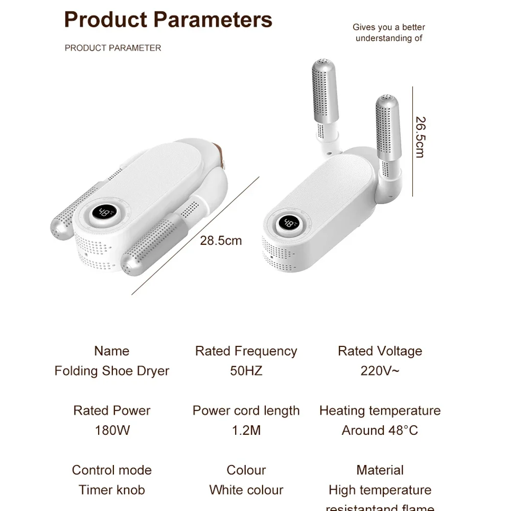 Boot Dryer with UV light Sterilization Disinfeciton for Shoes Work Boots Shoe Dryer with Heat Blowe Glove Dryer & Boot Warmer
